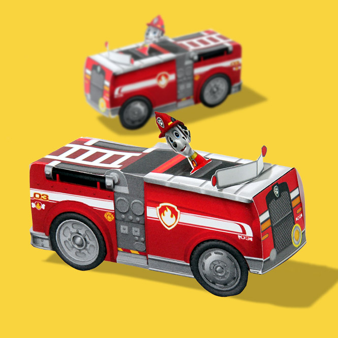 DIY Fabriquez le camion de pompier de Marcus – La Pat' Patrouille